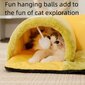 Rotaļu tunelis kaķiem ar gultu, 67 x 67 cm cena un informācija | Rotaļlietas kaķiem | 220.lv