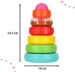 Attīstošā krāsainā piramīda Hola, KX4616 cena un informācija | Attīstošās rotaļlietas | 220.lv