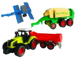 Трактор Тракторная сеялка 3 самосвальных прицепа Прицеп для сена цена и информация | Игрушки для мальчиков | 220.lv