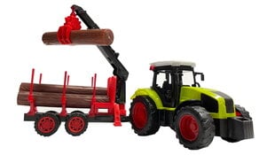 Трактор трактор фермер трейлер древесина дерево машина лес цена и информация | Игрушки для мальчиков | 220.lv