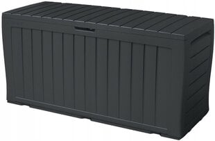 Dārza uzglabāšanas kaste Keter Marvel Plus, 270 l, melna cena un informācija | Komposta kastes un āra konteineri | 220.lv