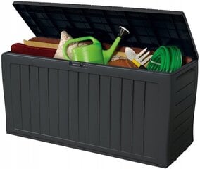 Dārza uzglabāšanas kaste Keter Marvel Plus, 270 l, melna cena un informācija | Komposta kastes un āra konteineri | 220.lv