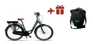 Elektriskais velosipēds Wagner Algau 28", pelēks + Velosipēda stūres soma cena un informācija | Elektrovelosipēdi | 220.lv