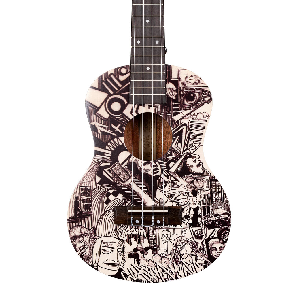 Tenora ukulele Cascha Art Sketch HH 2609 cena un informācija | Ģitāras | 220.lv