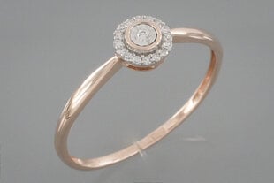 Золотое кольцо с бриллиантами Brasco 52711 52711-16.5 цена и информация | Кольца | 220.lv