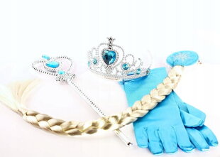 Принцесса Эльза юбка корона палочка 90-120 см перчатки цена и информация | Карнавальные костюмы, парики и маски | 220.lv
