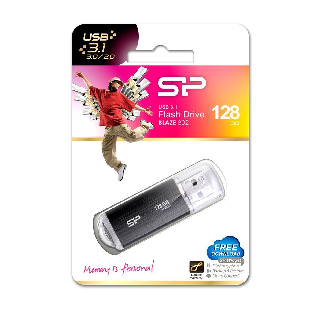 USB atmiņas karte Silicon Power Blaze B02 128GB 3.0 цена и информация | USB Atmiņas kartes | 220.lv