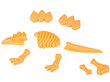 Dinozauru smilšu veidņu komplekts ar spainīti, 17 gab. цена и информация | Ūdens, smilšu un pludmales rotaļlietas | 220.lv