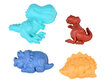 Dinozauru smilšu veidņu komplekts ar spainīti, 17 gab. цена и информация | Ūdens, smilšu un pludmales rotaļlietas | 220.lv
