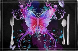 Galdauts ar tauriņiem, violets 6 gab. цена и информация | Скатерти, салфетки | 220.lv