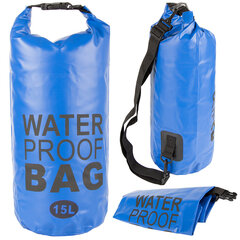 Водонепроницаемая сумка VT01877_N синяя 15л цена и информация | Непромокаемые мешки, чехлы, дождевики | 220.lv