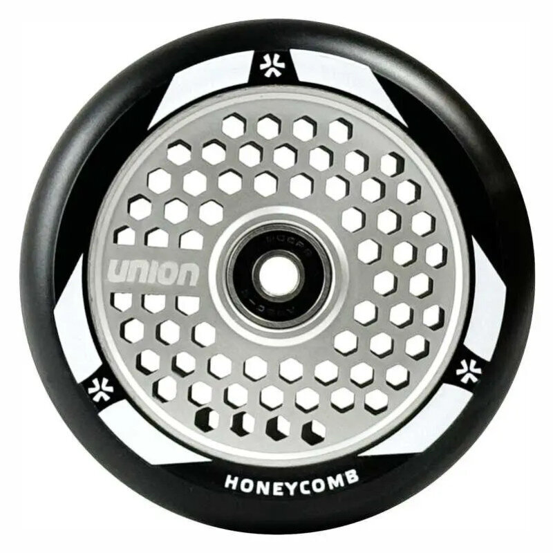 Ritenis skrejritenim Union Honeycomb Pro Scooter Wheel 110mm, melns/sudrabs cena un informācija | Skrejriteņi | 220.lv