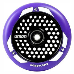 Ritenis skrejritenim Union Honeycomb Pro Scooter Wheel 110mm, violets/melns cena un informācija | Skrejriteņi | 220.lv