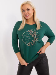 Женская светло-зеленая блузка больших размеров цена и информация | Женские блузки, рубашки | 220.lv