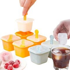 Пластиковые формы для мороженого с палочками и крышкой, набор из 6 штук цена и информация | Кухонные принадлежности | 220.lv