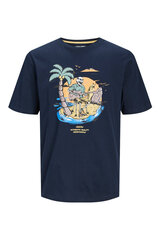 T-krekls vīriešiem Jack & Jones 12247808NAVYBLAZER, tumši zils cena un informācija | Vīriešu T-krekli | 220.lv