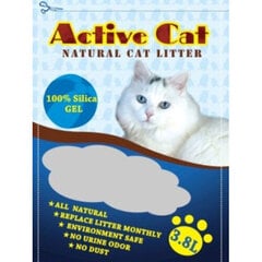 Silikona pakaiši kaķu tualetei Active Cat ,3,8l cena un informācija | Kaķu smiltis, pakaiši | 220.lv