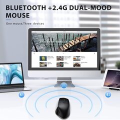 Bluetooth pele, melna cena un informācija | Peles | 220.lv