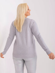 Sieviešu pelēks plus izmēra džemperis cena un informācija | Sieviešu džemperi | 220.lv