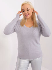 Sieviešu pelēks plus izmēra džemperis cena un informācija | Sieviešu džemperi | 220.lv