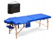 Masāžas galds Bodyfit, 195x70cm, zils cena un informācija | Masāžas piederumi | 220.lv