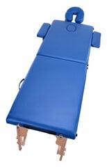 Masāžas galds Bodyfit, 195x70cm, zils cena un informācija | Masāžas piederumi | 220.lv