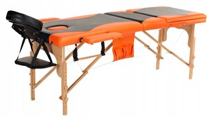 Masāžas galds Bodyfit, 184x60 cm, oranžs cena un informācija | Masāžas piederumi | 220.lv