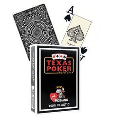 Spēļu kārtis Modiano Texas Poker Hold Em, melnas cena un informācija | Azartspēles, pokers | 220.lv