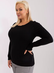 Sieviešu melns plus izmēra džemperis cena un informācija | Sieviešu džemperi | 220.lv