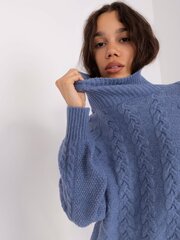 Женский темно-синий свитер с косами цена и информация | Женские кофты | 220.lv