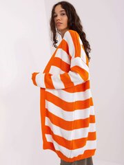 Kardigans sievietēm, oranžs/balts cena un informācija | Sieviešu džemperi | 220.lv