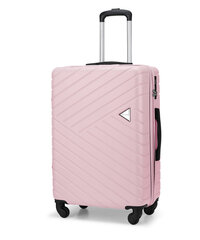 Vidējs koferis Puccini, M, rozā цена и информация | Чемоданы, дорожные сумки | 220.lv