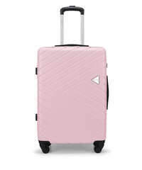 Vidējs koferis Puccini, M, rozā цена и информация | Чемоданы, дорожные сумки | 220.lv