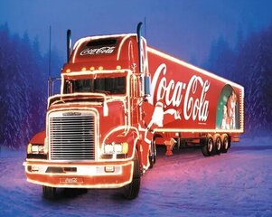 Dimantu mozaīka Coca-Cola kravas automašīna, 40x30 cm cena un informācija | Dimantu mozaīkas | 220.lv