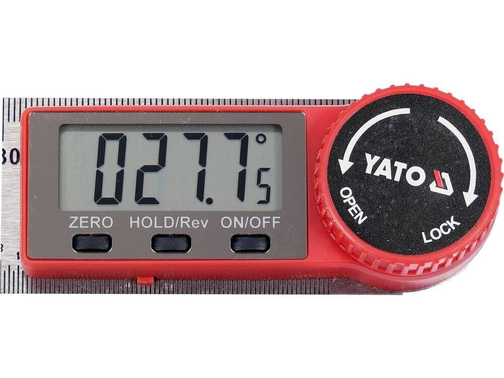 Leņķis, digitālais lineāls 300mm Yato YT-71004 цена и информация | Rokas instrumenti | 220.lv