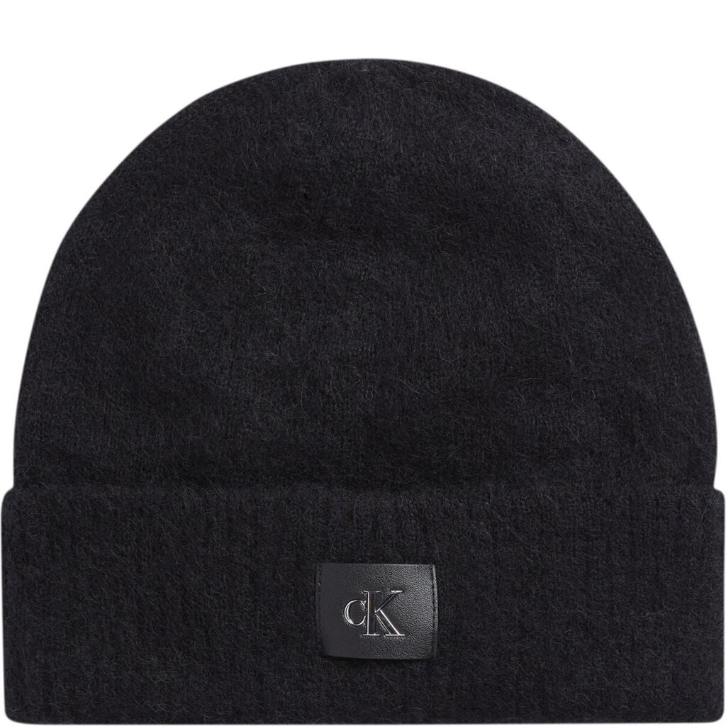 Cepure CALVIN KLEIN Minimal Monogram Beanie Black K60K611257BDS цена и информация | Sieviešu cepures | 220.lv