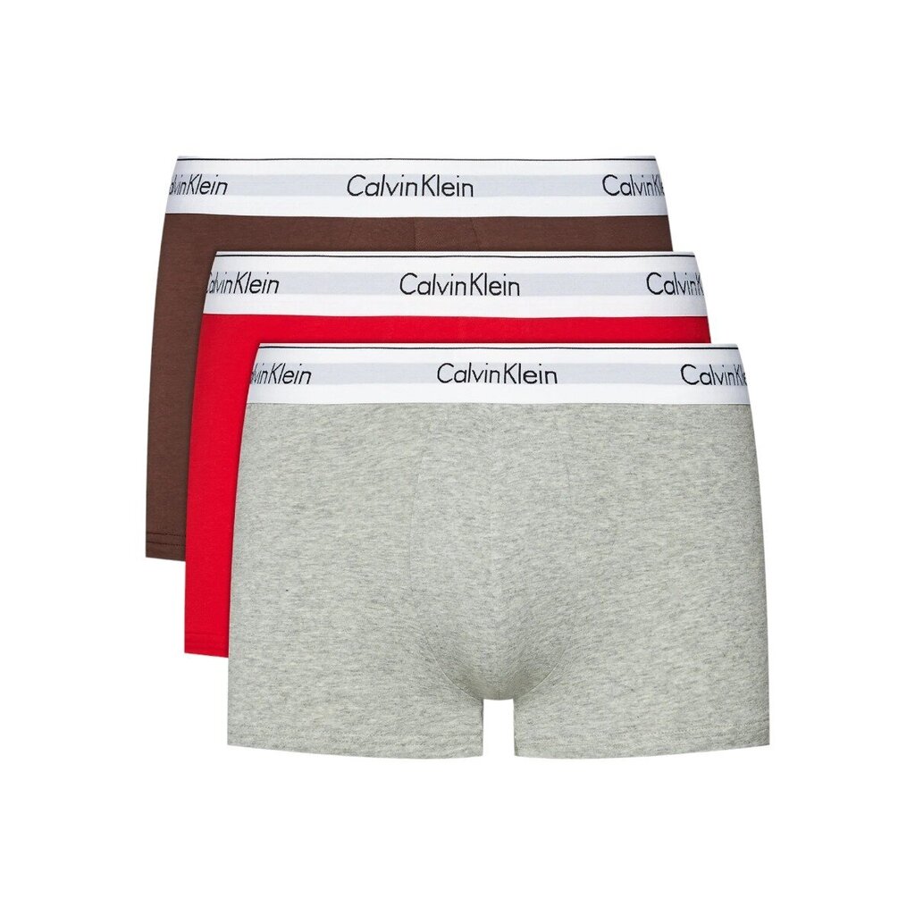 Calvin Klein bokseršorti Trunk 3Pk 000NB2380AGVZ, dažādas krāsas,3 gab. cena un informācija | Vīriešu apakšbikses | 220.lv