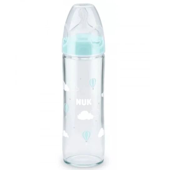 Stikla pudele Nuk First Choice+ 0-6 mēn, 240 ml цена и информация | Bērnu pudelītes un to aksesuāri | 220.lv