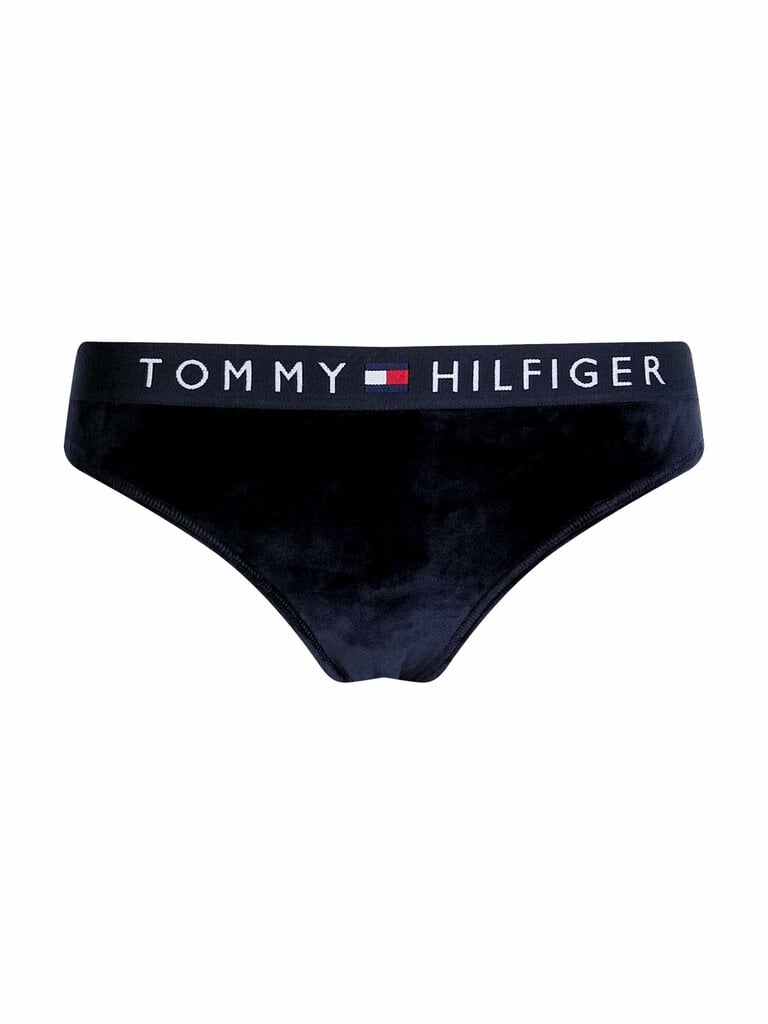 Biksītes TOMMY HILFIGER Bikini Velour Black UW0UW03982BDS цена и информация | Sieviešu biksītes | 220.lv