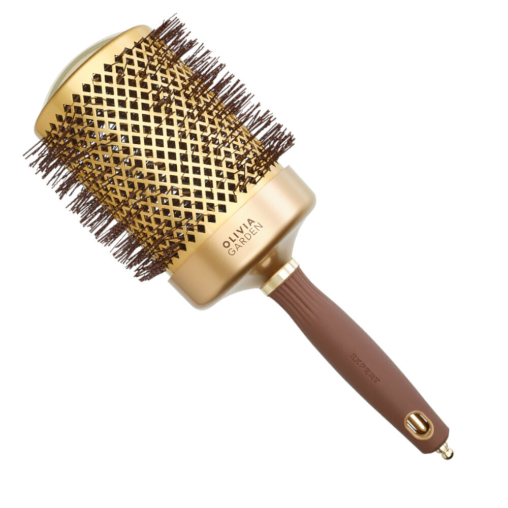 Olivia Garden Expert Blowout Shine Gold & Brown, Matu veidošanas suka ar jonizāciju, 80mm цена и информация | Matu sukas, ķemmes, šķēres | 220.lv