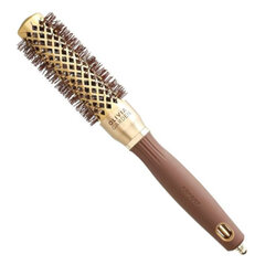 Olivia Garden Expert Blowout Shine Gold & Brown, Расческа для укладки волос с ионизацией, 25 мм цена и информация | Расчески, щетки для волос, ножницы | 220.lv