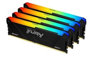 Kingston Fury Beast RGB (KF436C18BB2AK4/64) cena un informācija | Operatīvā atmiņa (RAM) | 220.lv