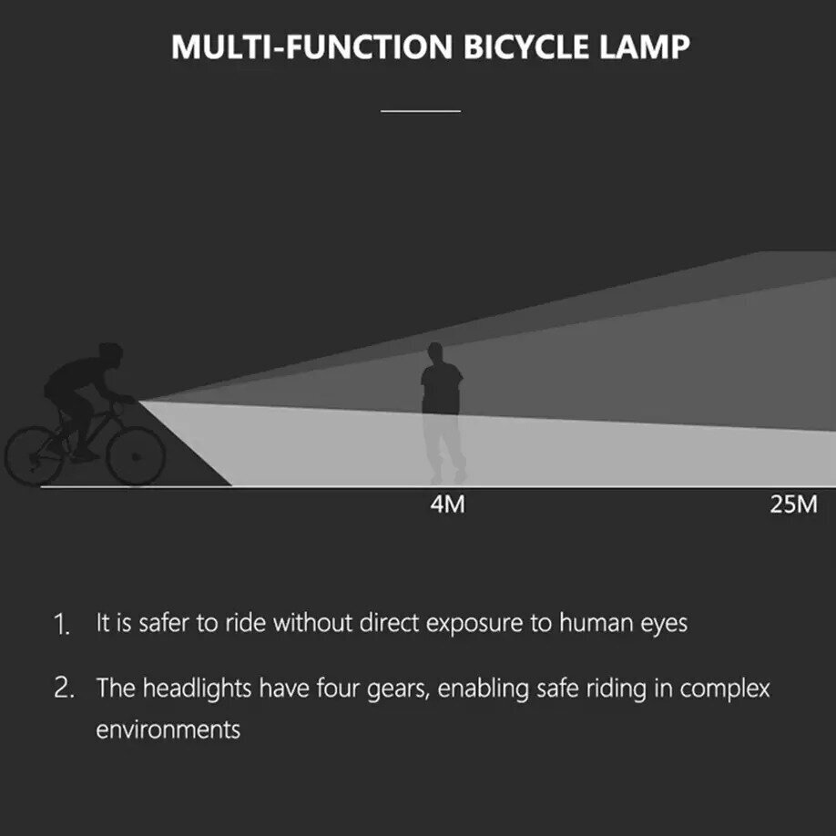 Velosipēda lukturu komplekts, melns цена и информация | Velo lukturi un atstarotāji | 220.lv