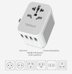 Resteq Tessan цена и информация | Адаптеры и USB разветвители | 220.lv