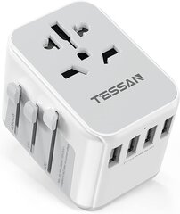 Удлинитель TESSAN с 4 розетками и 3 USB-разъемами цена и информация | Адаптеры и USB разветвители | 220.lv