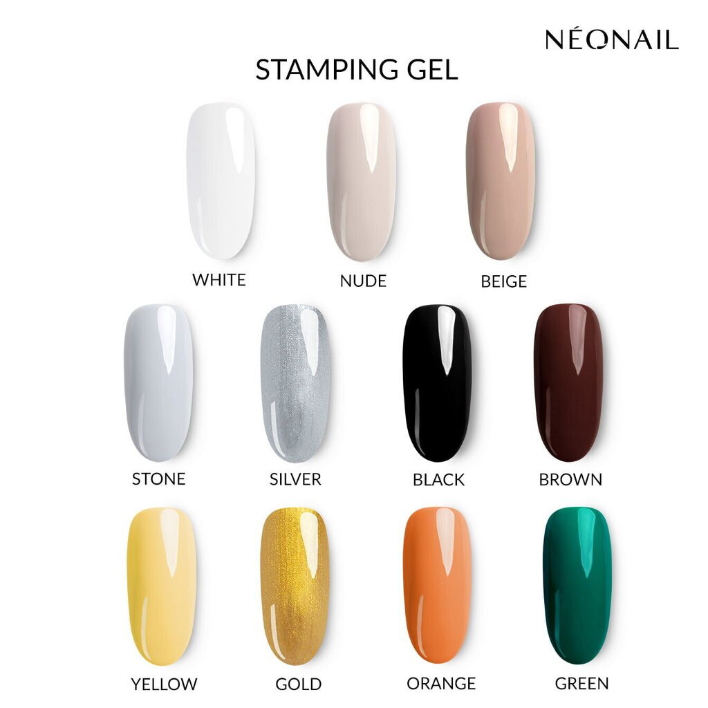 Gēls nagu dekorācijām Neonail Stamping Gel, melns, 4 ml cena un informācija | Nagu kopšanas piederumi | 220.lv