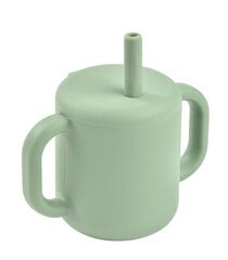 Силиконовая чашка с трубочкой Beaba, зеленый шалфей цена и информация | Детская посуда, контейнеры для молока и еды | 220.lv
