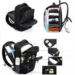 Рюкзак для ноутбука большой противоугонный с USB черный цена и информация | Рюкзаки, сумки, чехлы для компьютеров | 220.lv