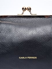 Carla Ferreri SS24 CF 1822T NERO ādas soma cena un informācija | Sieviešu somas | 220.lv