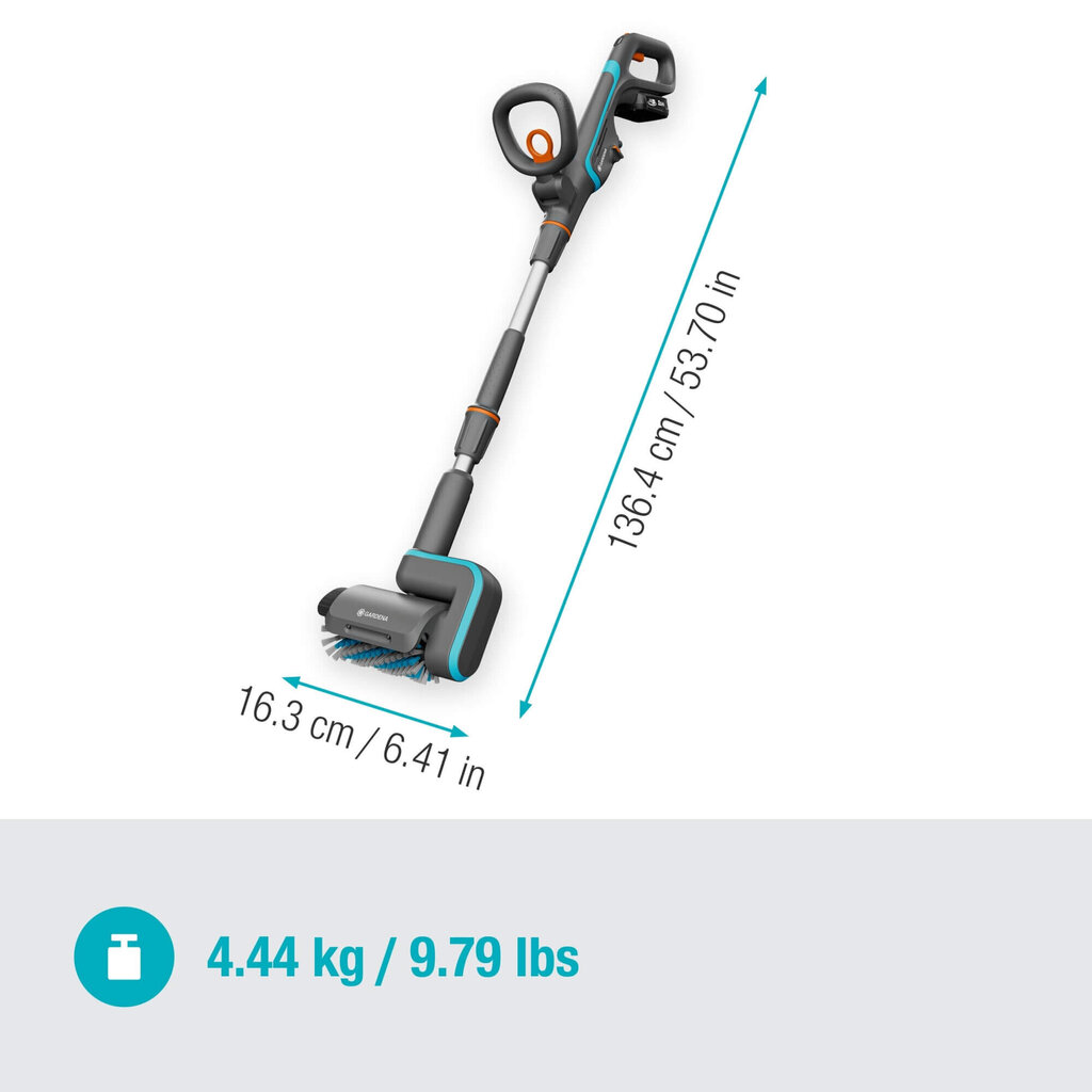 Virsmu tīrīšanas instruments Gardena Patio 970720901 цена и информация | Lapu pūtēji, zaru smalcinātāji, slaucīšanas iekārtas | 220.lv